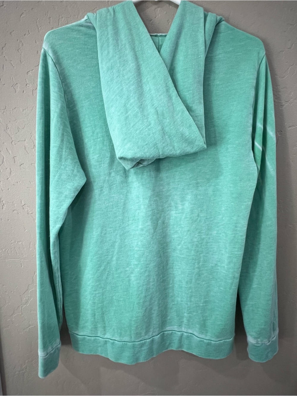 Lauren Moshi Mint Green Burnout Zip Hoodie, Size M. Never worn - Picture 2 of 3